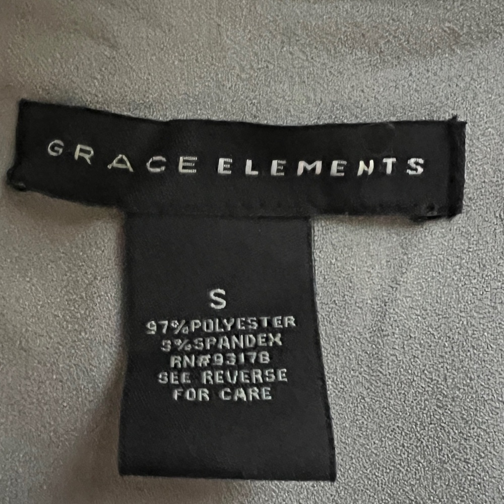 Grace Elements Grey Roll-Tab-Sleeve Button-Down S… - image 7